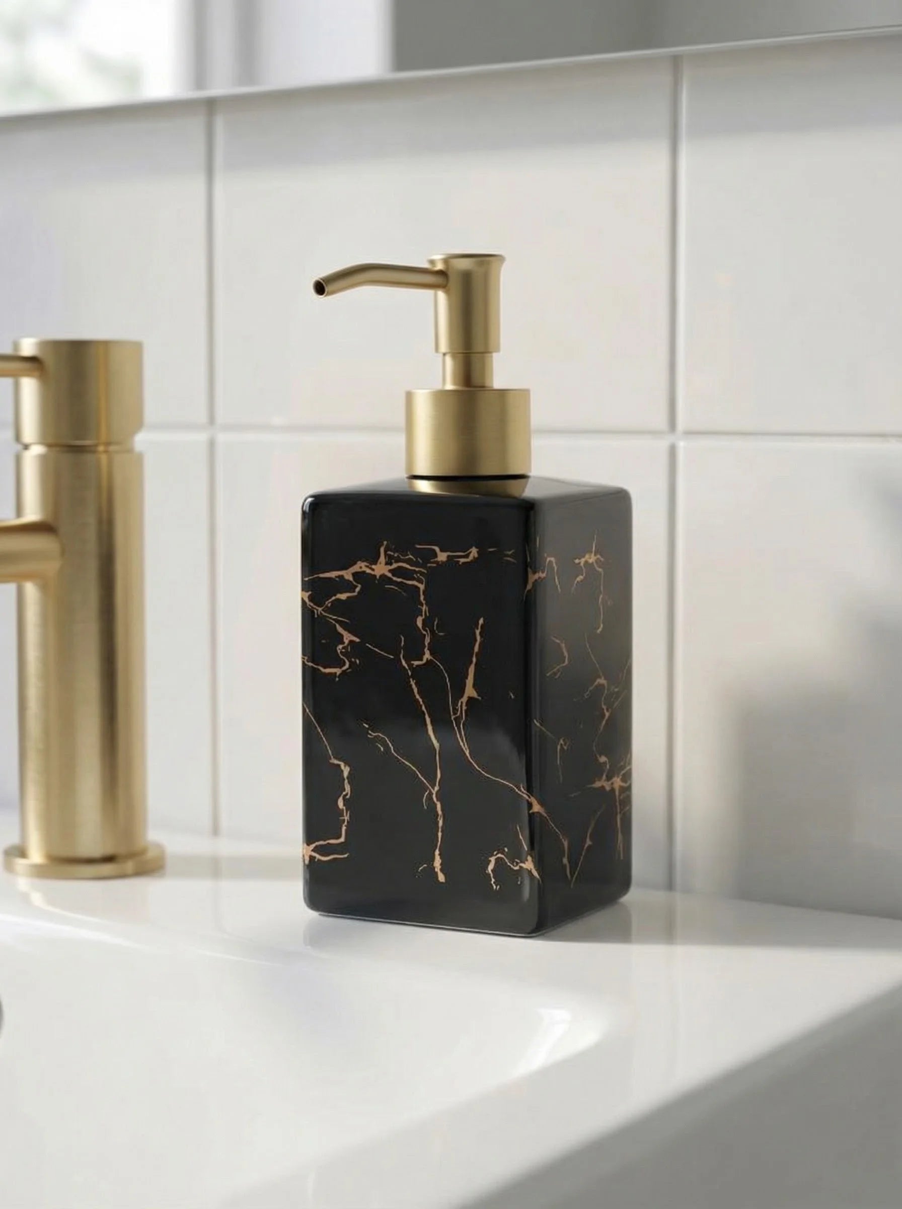 Soap Dispenser | Marble Effect Pump Design