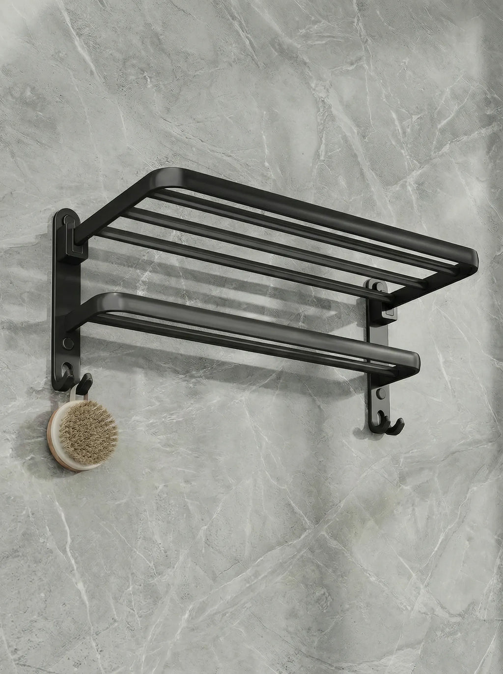 Wall Mounted Towel Rack | Bathroom Shelf Storage Design