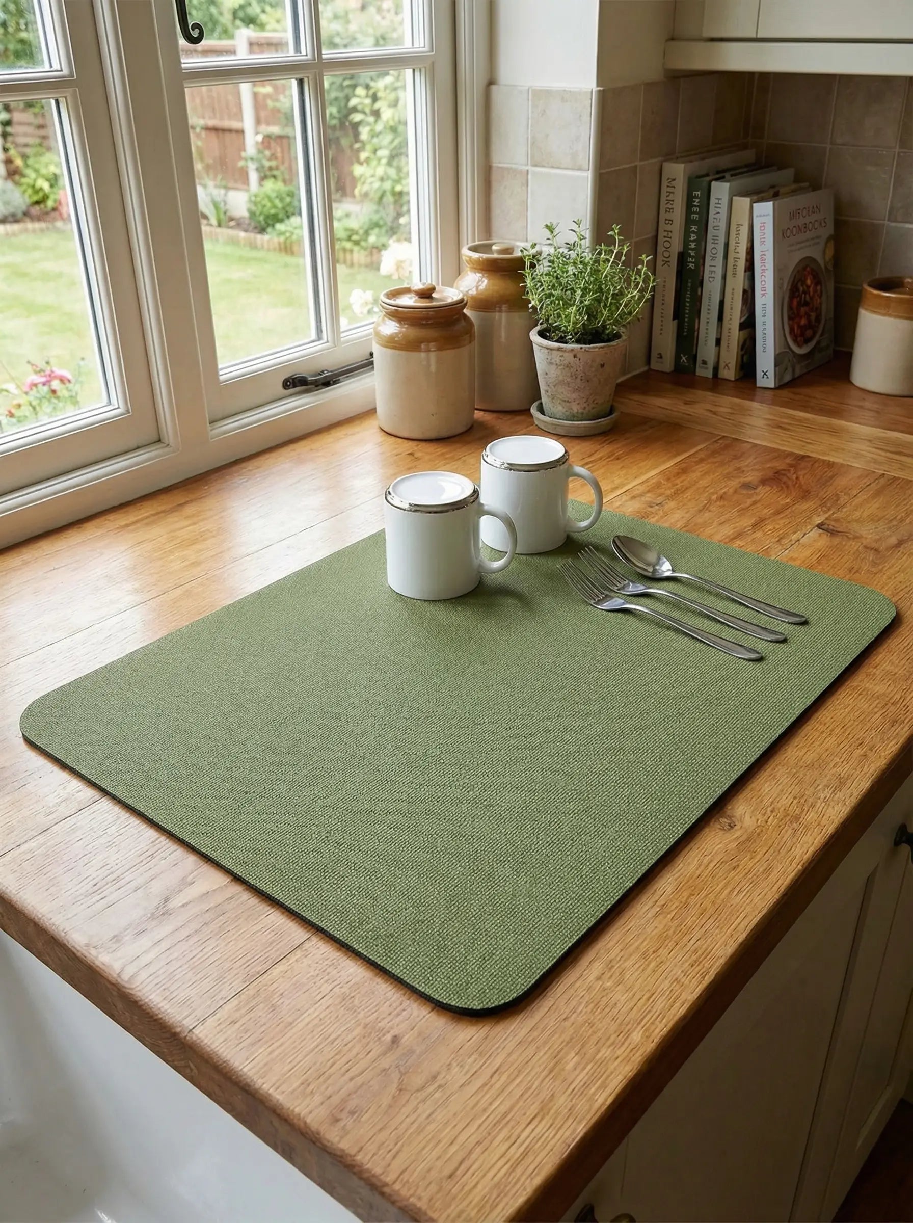 Kitchen Sink Drying Mat | Countertop Dish Drainer Pad