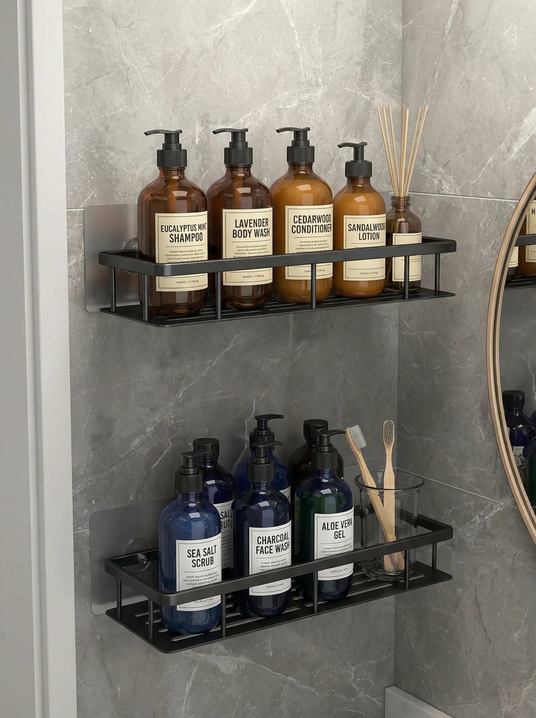 Bathroom Corner Shelf | Bathroom Wall Mounted Storage Rack