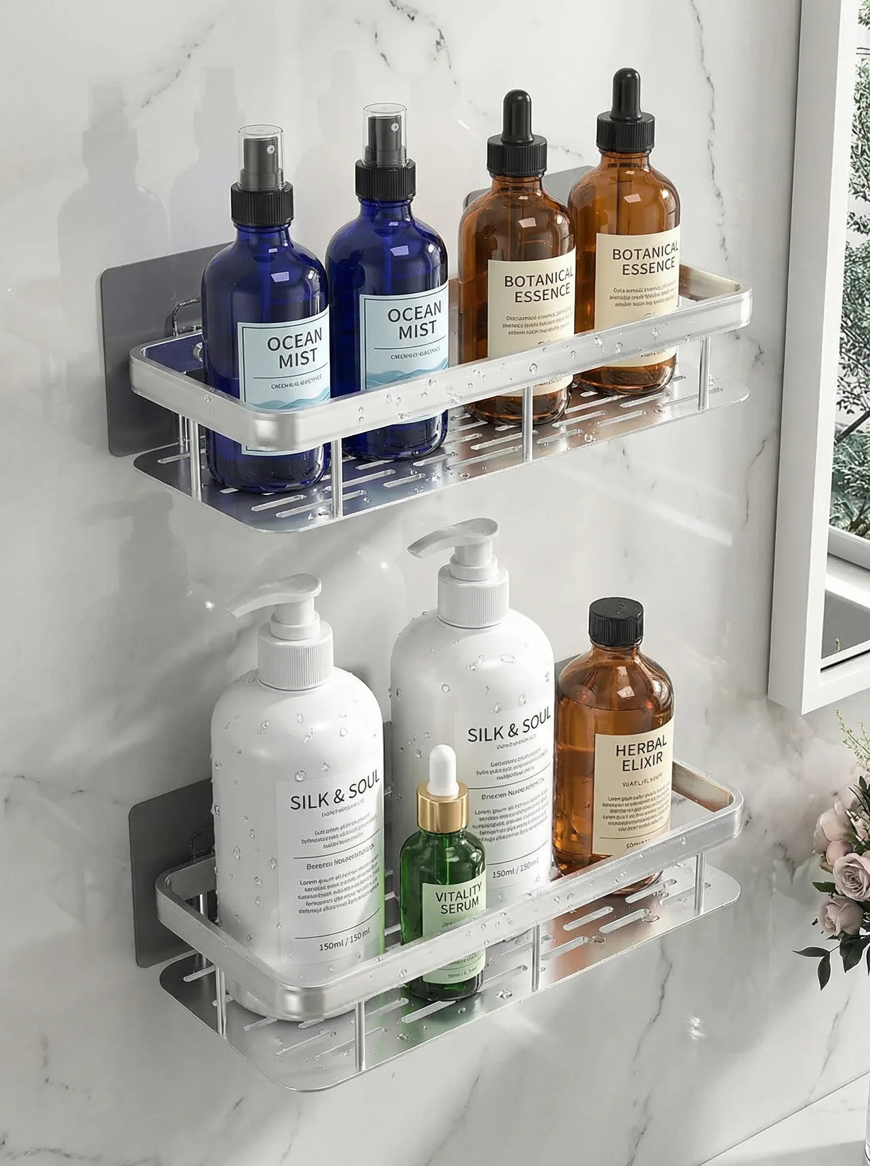 Bathroom Corner Shelf | Bathroom Wall Mounted Storage Rack