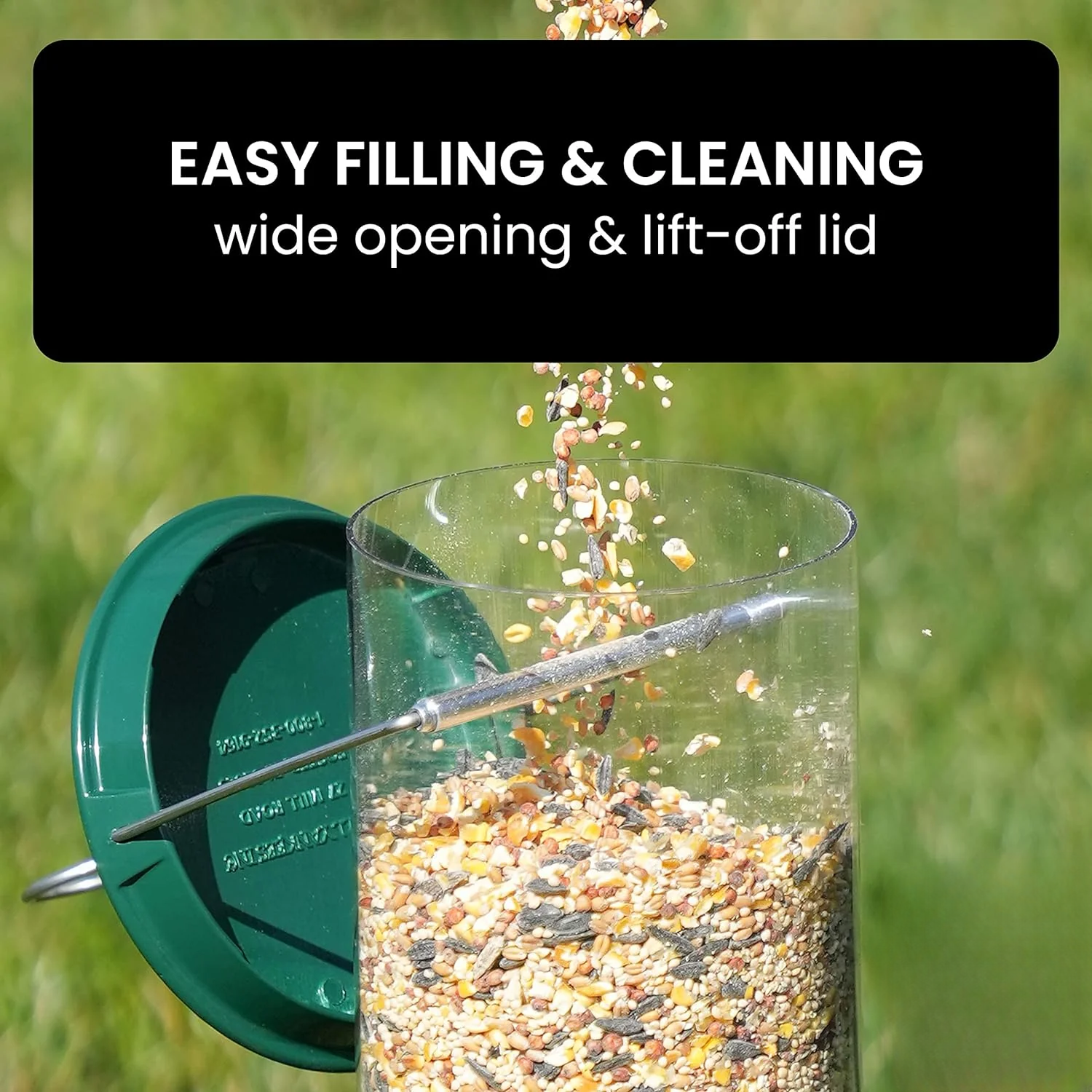 Hanging Bird Feeder Tube | Outdoor Seed Dispenser