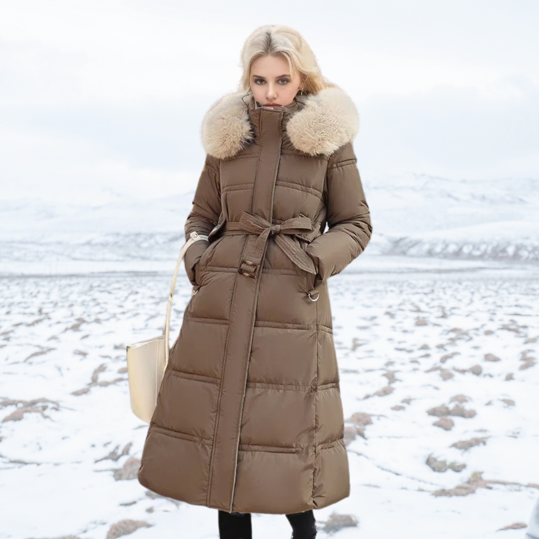 Designer Winter Parka with Fur Hood – Winter Fashion, Outdoor Activities