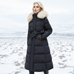 Designer Winter Parka with Fur Hood – Winter Fashion, Outdoor Activities