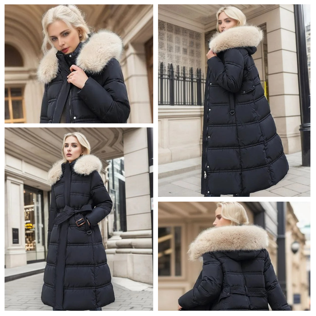 Designer Winter Parka with Fur Hood – Winter Fashion, Outdoor Activities