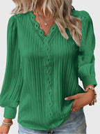 Elegant Pullover Blouse – Casual, Office