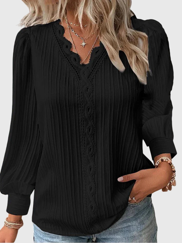 Elegant Pullover Blouse – Casual, Office