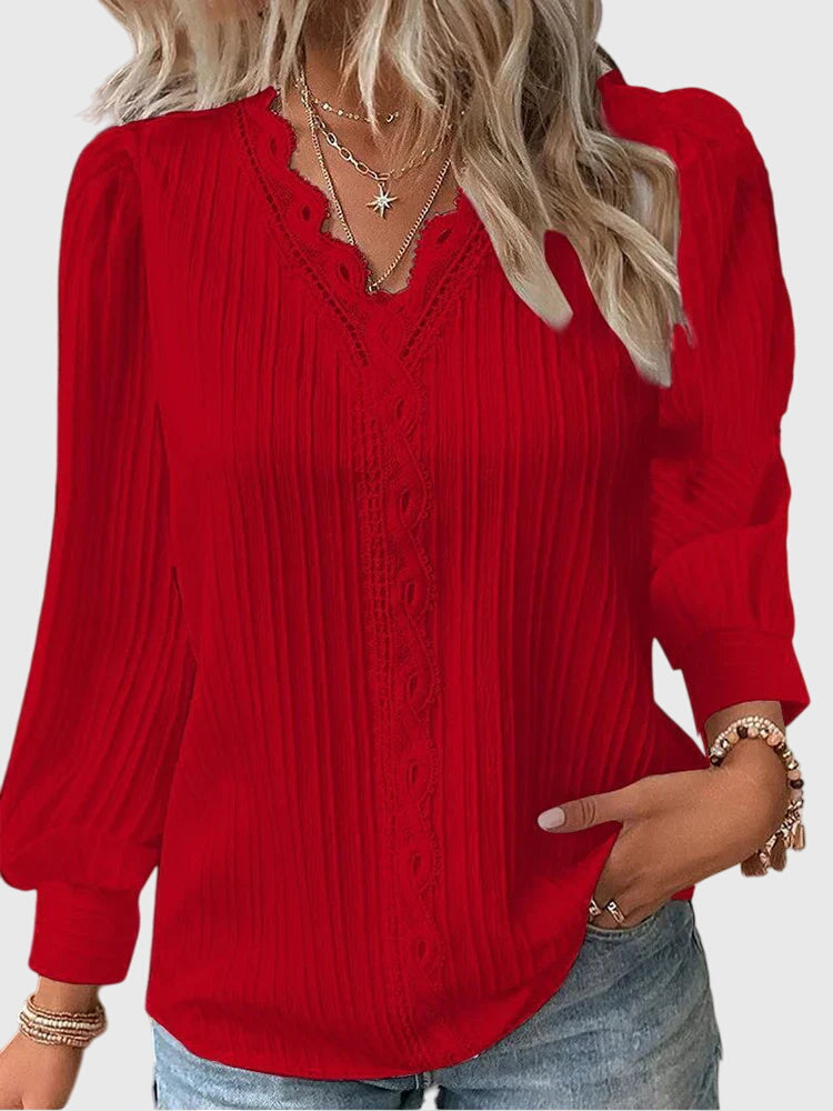 Elegant Pullover Blouse – Casual, Office
