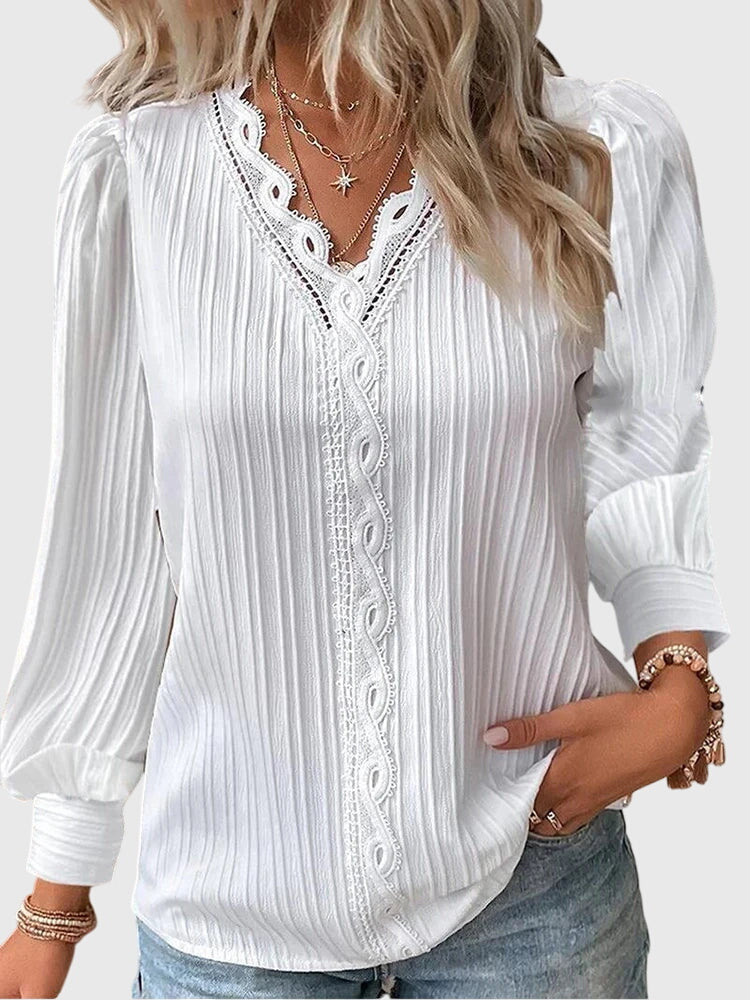 Elegant Pullover Blouse – Casual, Office