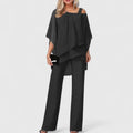 Elegant Two-Piece Pantsuit Set – Office, Leisure
