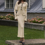 Midi Dress With Button Details – Casual, Office Wear