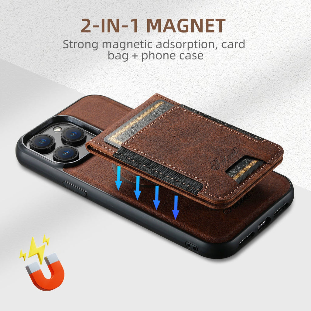 Magnetic Wallet Phone Case | Detachable Card Holder Design-Phone Case-werune.com