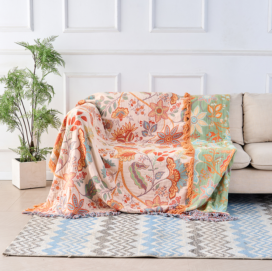 Boho Throw Blanket | Floral Pattern Design-Blanket-werune.com