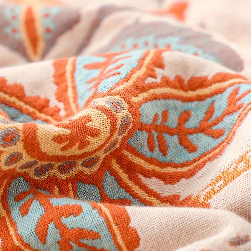 Boho Throw Blanket | Floral Pattern Design-Blanket-werune.com