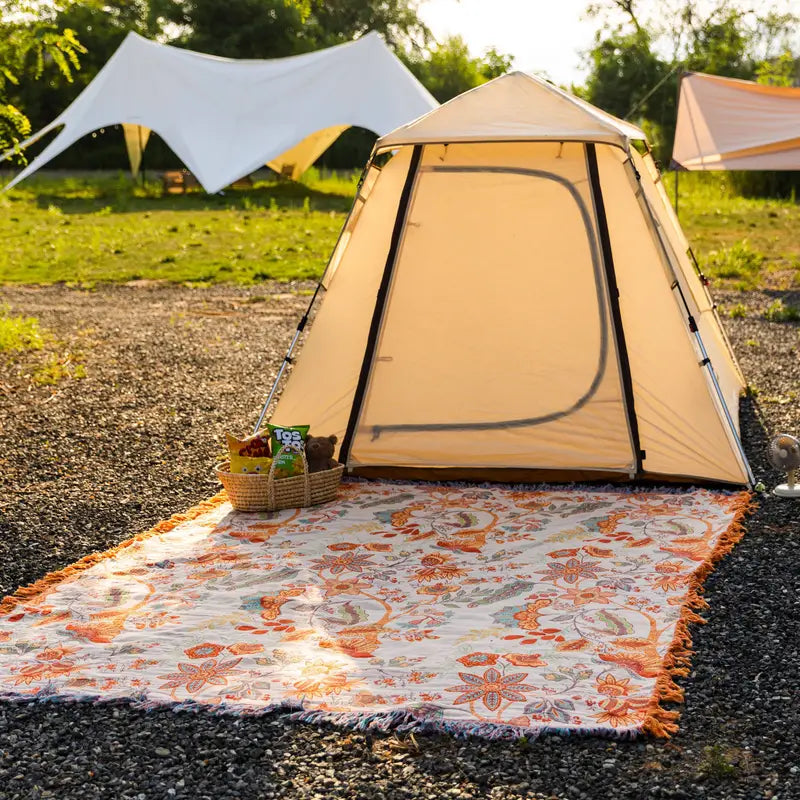 Boho Throw Blanket | Floral Pattern Design-Blanket-werune.com