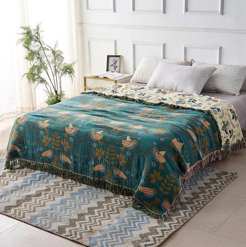 Boho Throw Blanket | Reversible Pattern Design-Blanket-werune.com