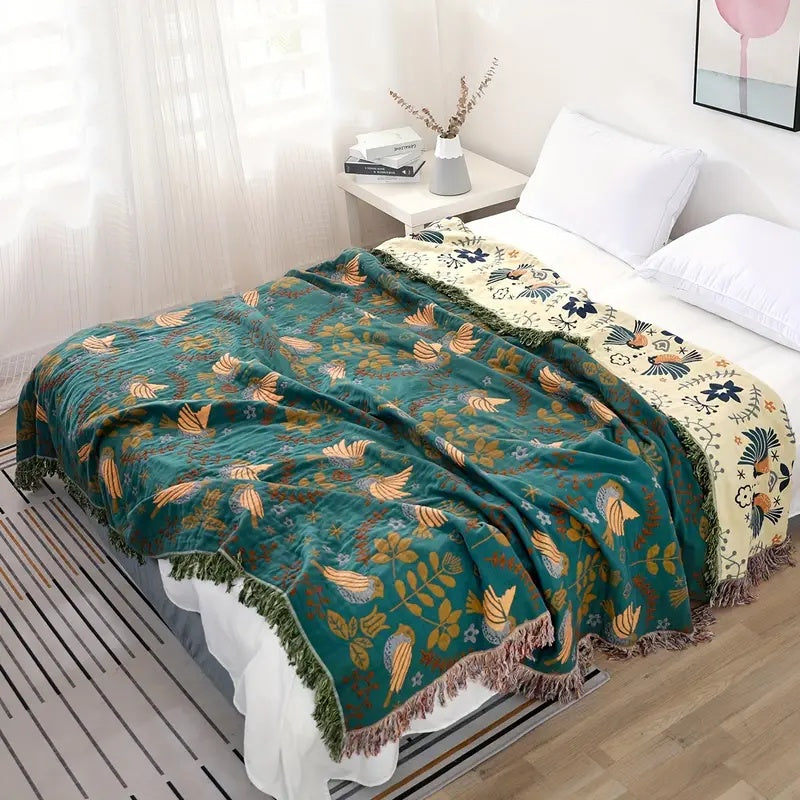 Boho Throw Blanket | Reversible Pattern Design-Blanket-werune.com