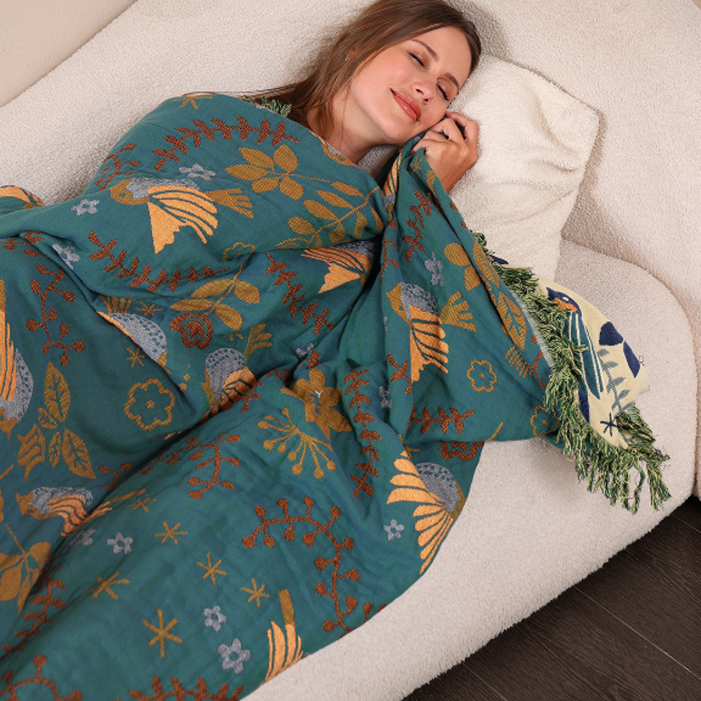 Boho Throw Blanket | Reversible Pattern Design-Blanket-werune.com