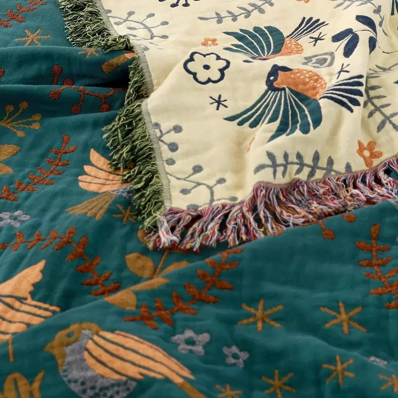 Boho Throw Blanket | Reversible Pattern Design-Blanket-werune.com