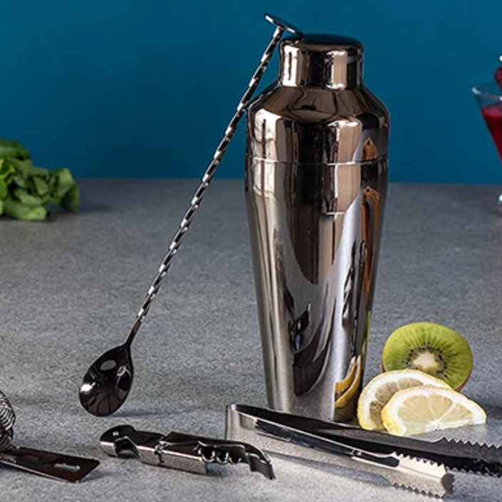 Cocktail Shaker Set | Bamboo Stand Design-Barware-werune.com