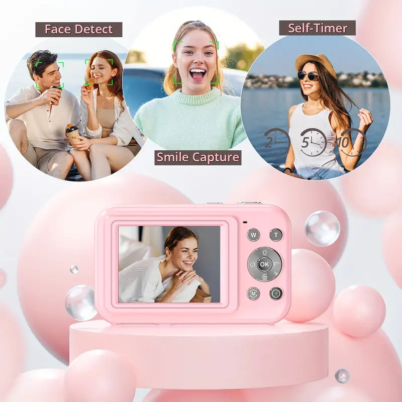 Digital Compact Camera | Portable Photography Device With Zoom Lens-Camera-werune.com