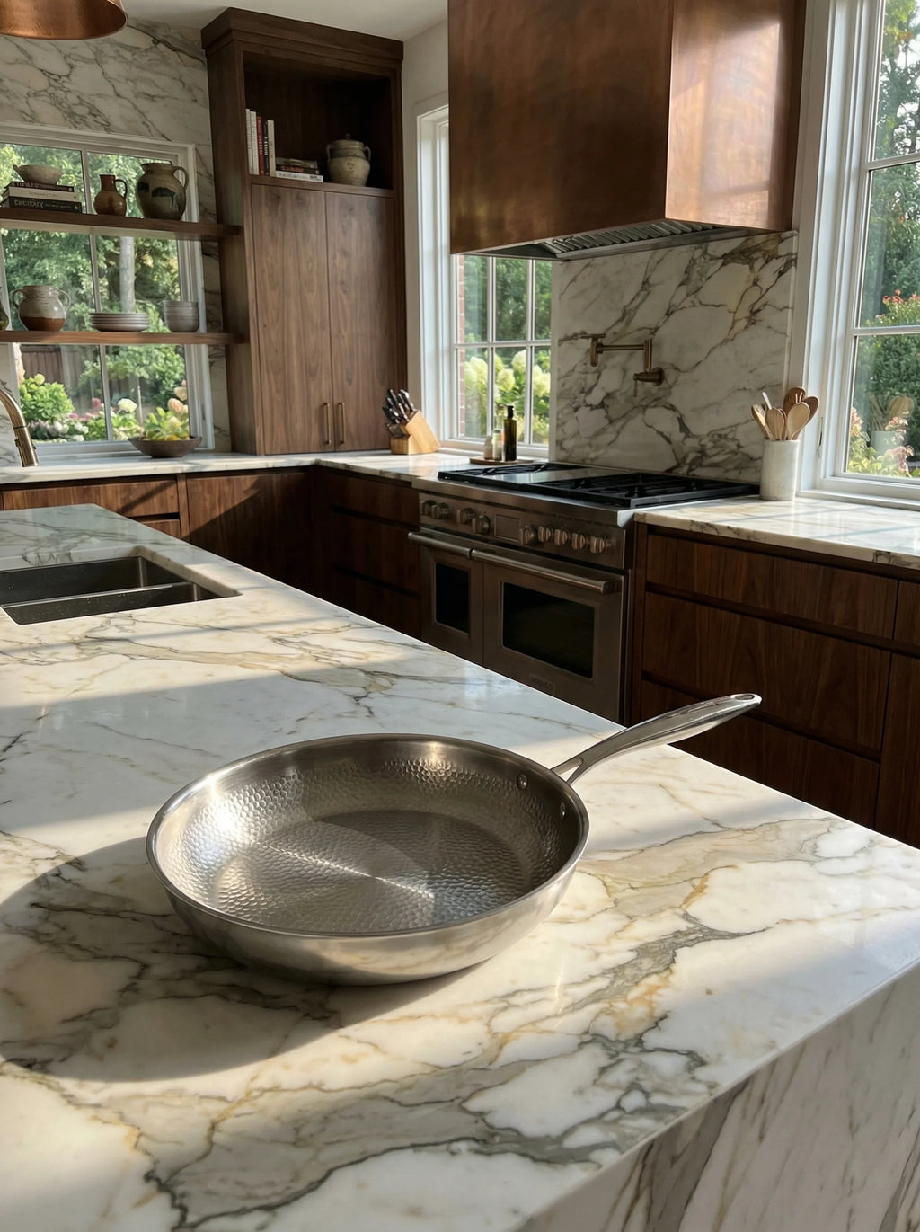 Frying Pan With Lid | Deep Cooking Skillet Design