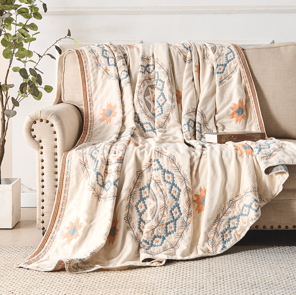 Geometric Pattern Throw Blanket | Decorative Cover For Sofa And Bed-Blanket-werune.com