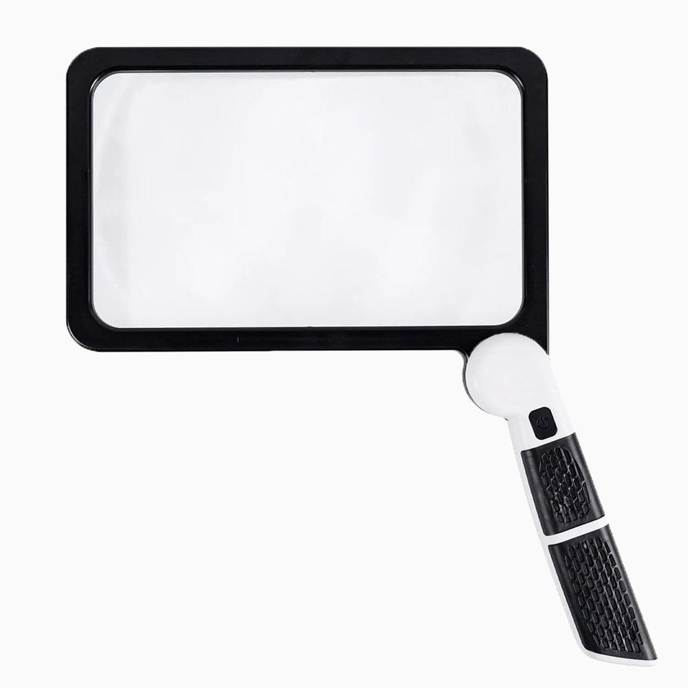 Hands Free Magnifier | Rectangular Viewing Lens With Handle-Magnifier-werune.com
