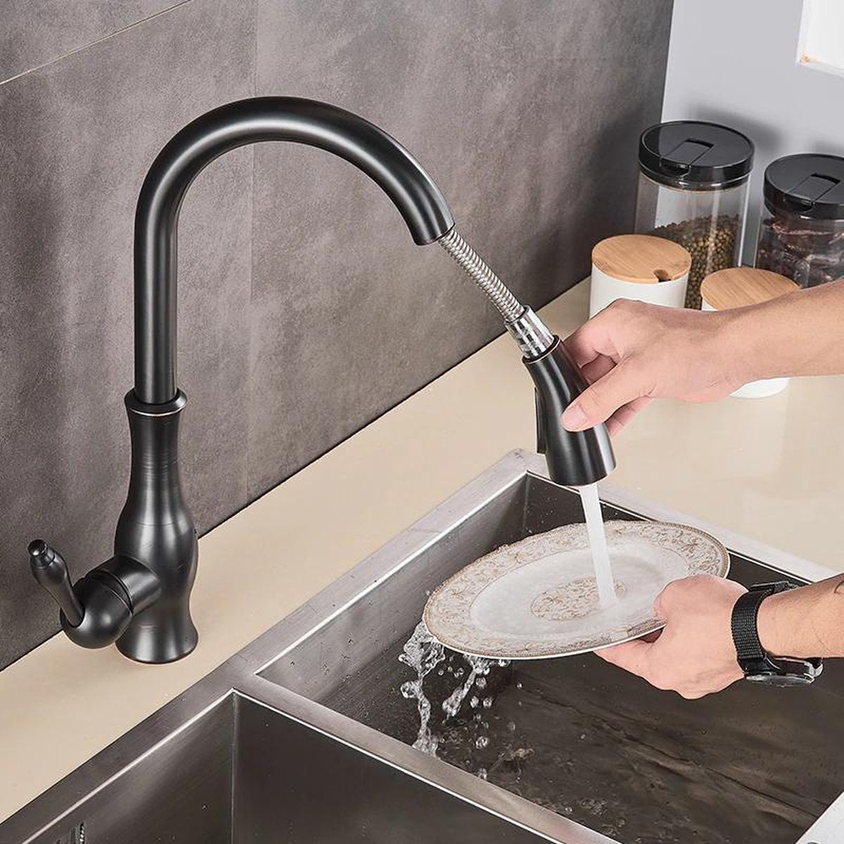 Kitchen Faucet | Pull-Out Kitchen Faucet | Sink Mixer Tap | AquaKraft-Faucet-werune.com