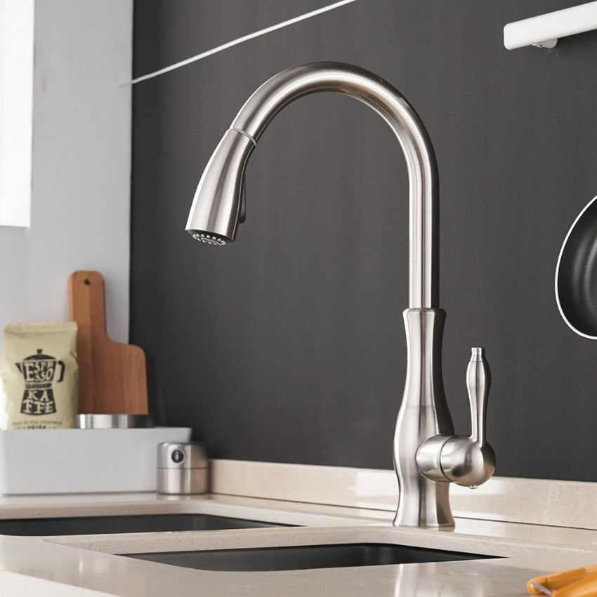 Kitchen Faucet | Pull-Out Kitchen Faucet | Sink Mixer Tap | AquaKraft-Faucet-werune.com