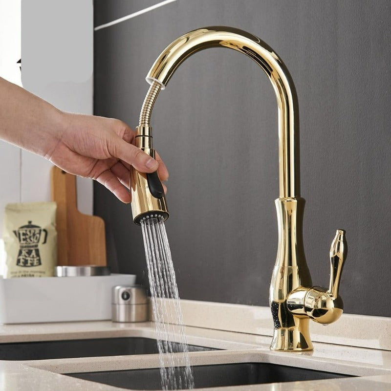 Kitchen Faucet | Pull-Out Kitchen Faucet | Sink Mixer Tap | AquaKraft-Faucet-werune.com