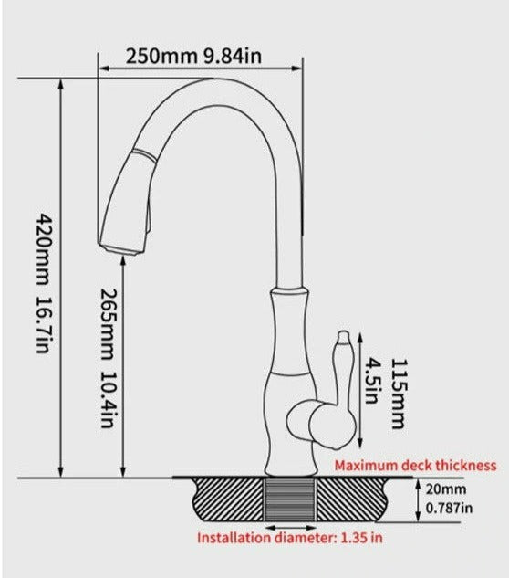 Kitchen Faucet | Pull-Out Kitchen Faucet | Sink Mixer Tap | AquaKraft-Faucet-werune.com