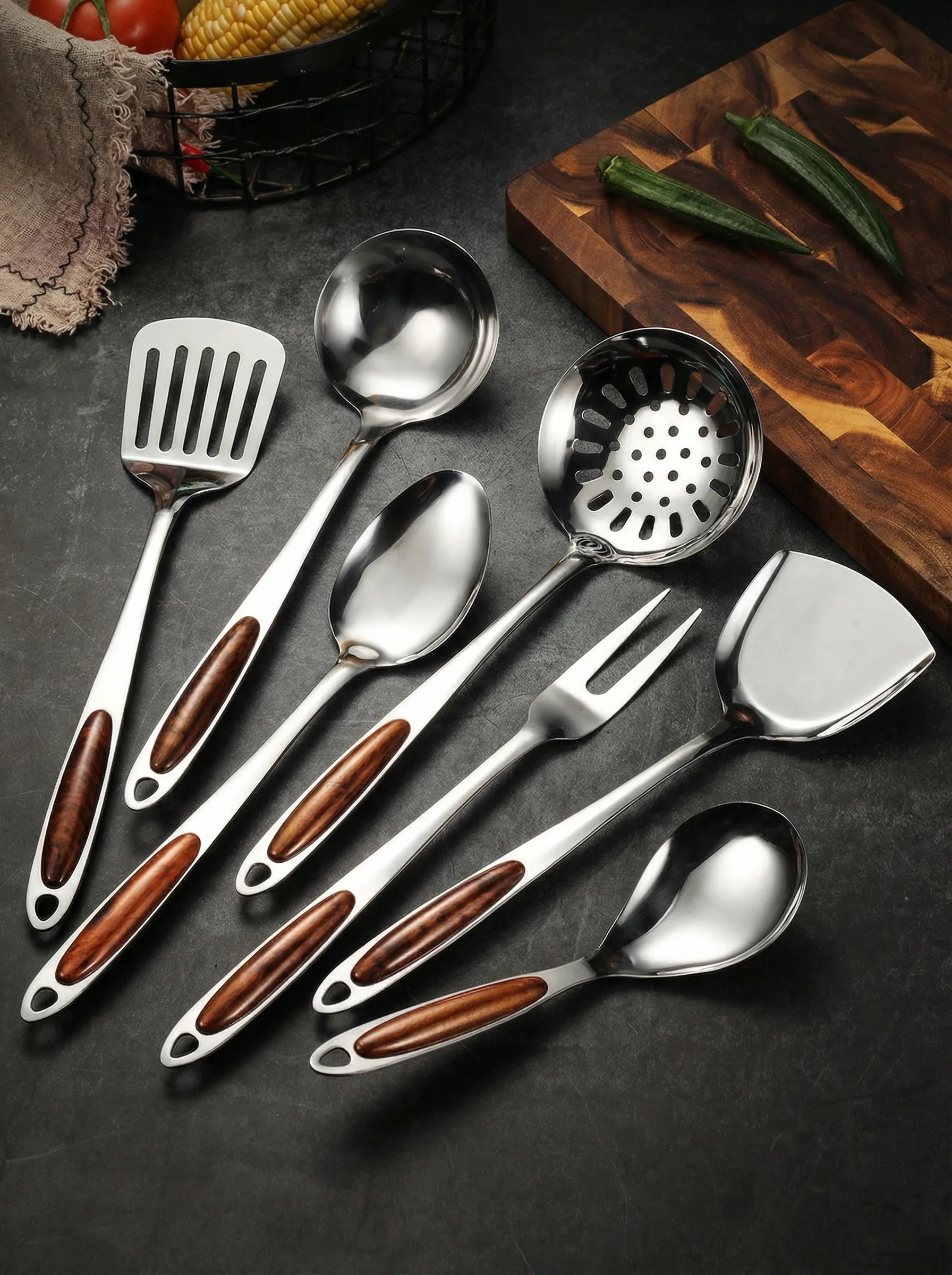 Kitchen Utensil Set | Hanging Handle Cooking Tools