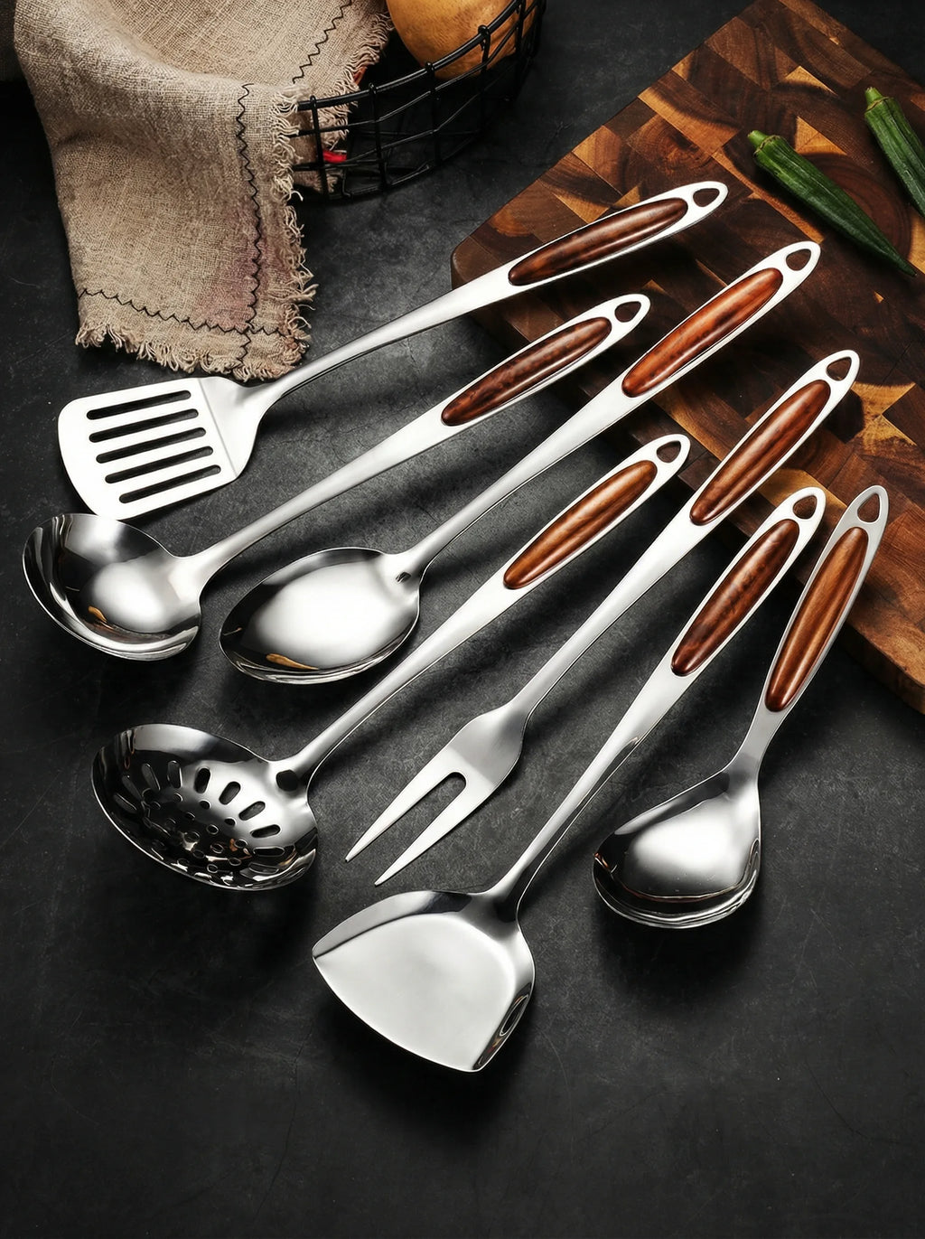 Kitchen Utensil Set | Hanging Handle Cooking Tools