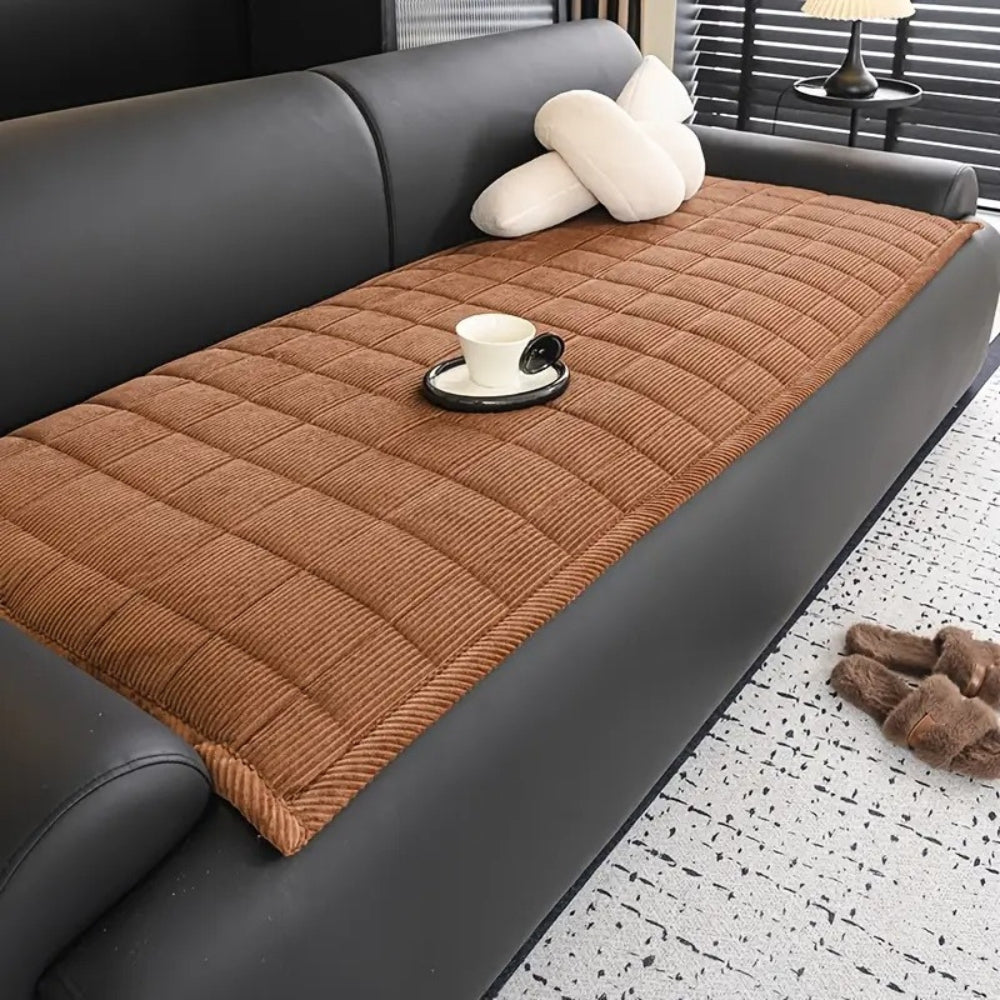 Sofa Seat Cover | Padded Grid Design-Sofa Cover-werune.com