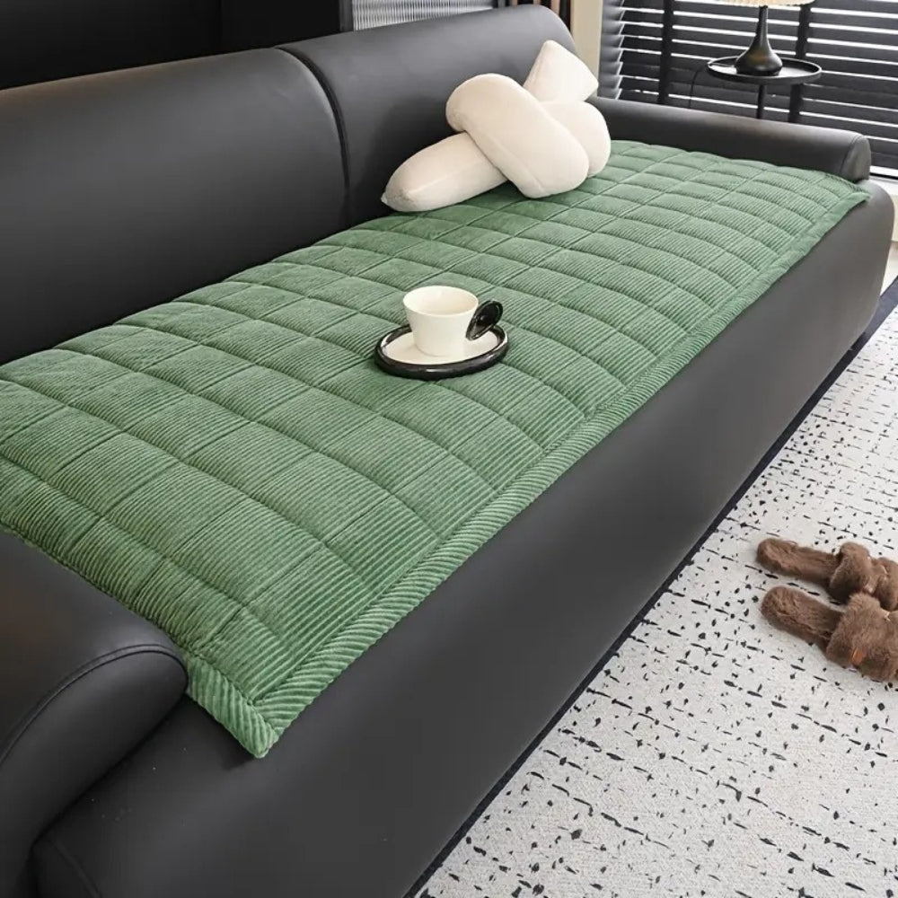 Sofa Seat Cover | Padded Grid Design-Sofa Cover-werune.com