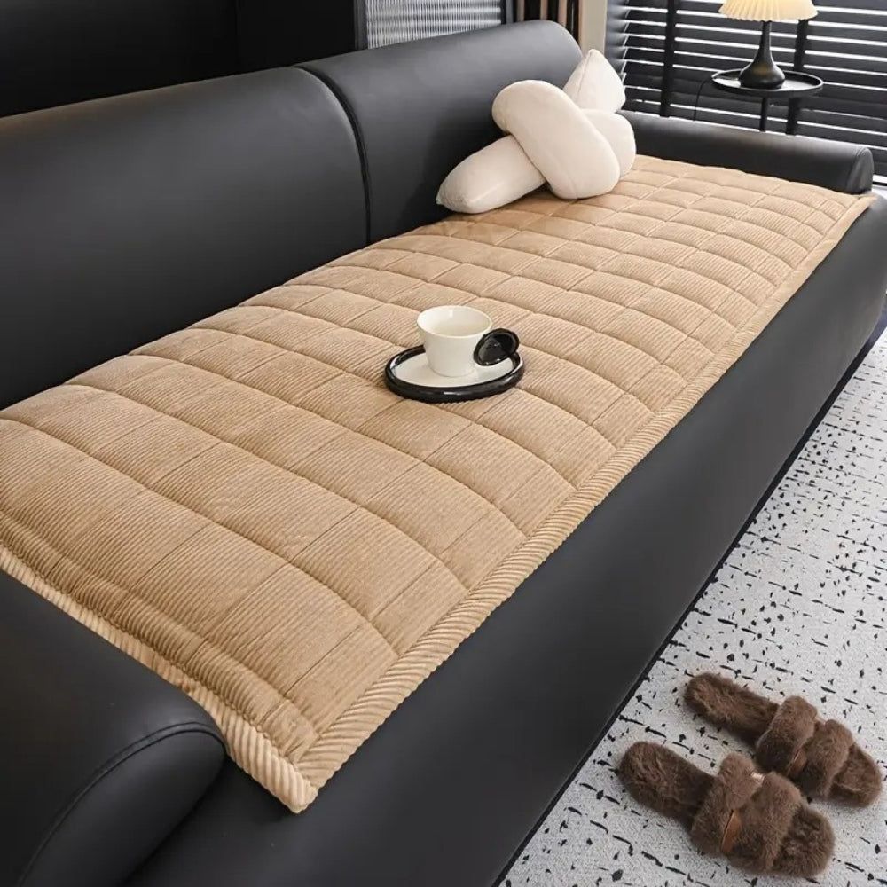 Sofa Seat Cover | Padded Grid Design-Sofa Cover-werune.com