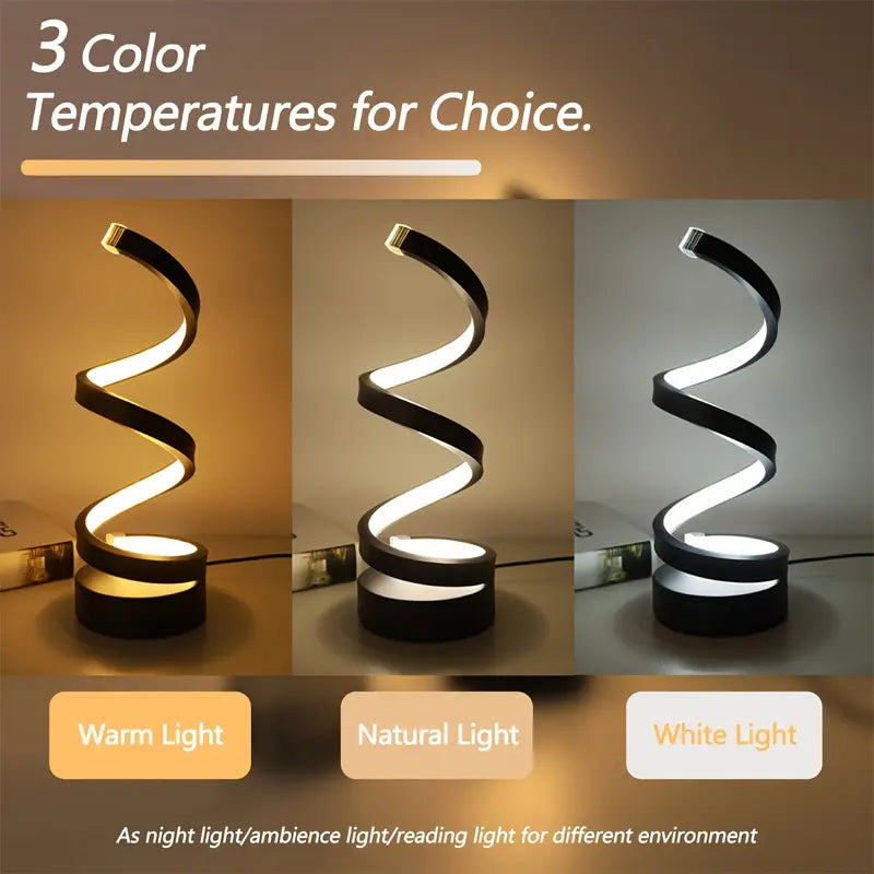 Table Lamp | Spiral Ribbon Design-Lamp-werune.com