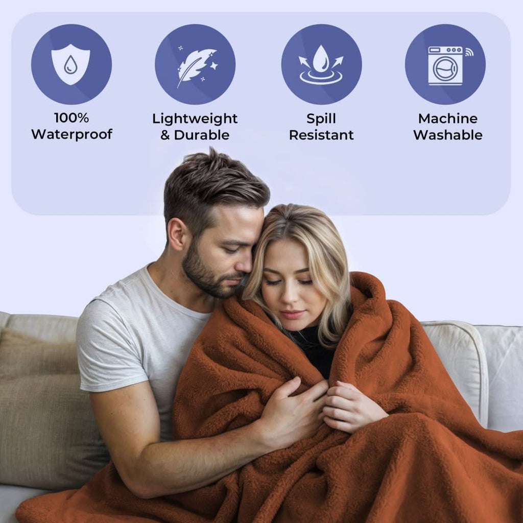Textured Throw Blanket | Plush Surface For Bed And Sofa-Blanket-werune.com