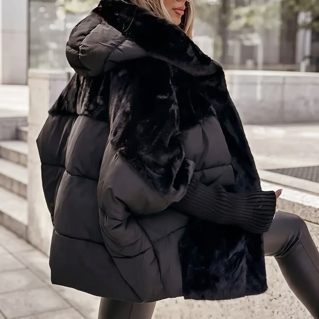 Amara | Plush Hooded Coat · Werune