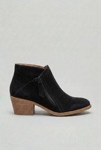Ankle Boots Faux Suede Blue Women's Block Heel Side Zip – Casual, Office, Holiday, Gift