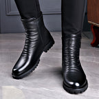 Ankle Boots Leather Black Men's Side Zip – Casual, Office · Werune