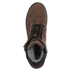 Ankle Boots Nubuck Leather Women's Taupe Lace-Up Side Zip – Casual, Everyday · Werune