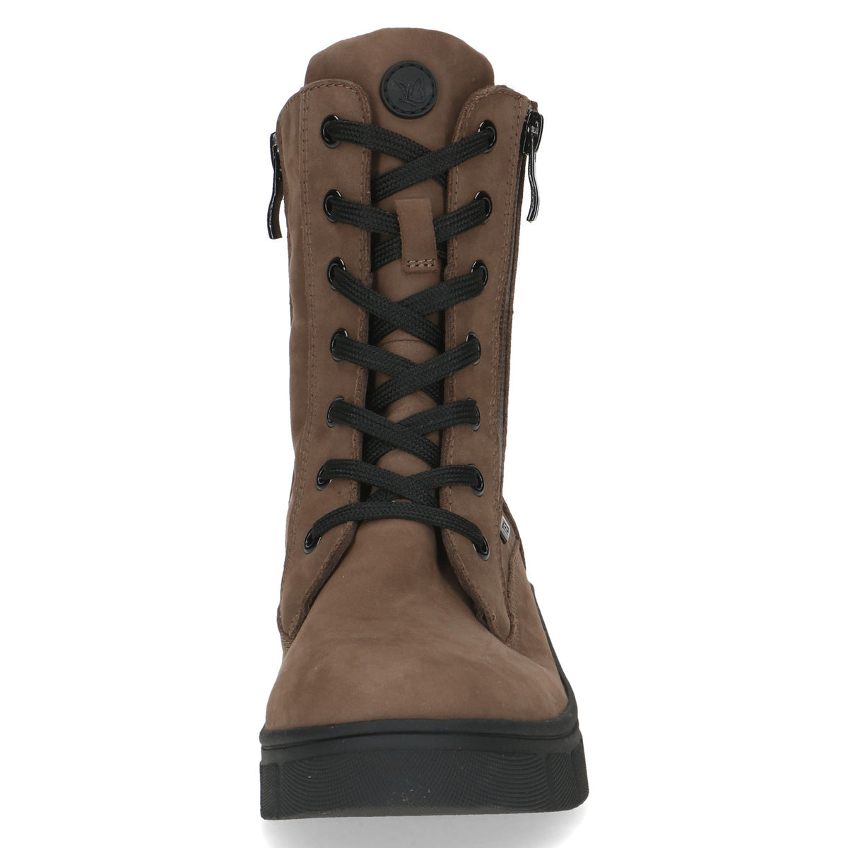 Ankle Boots Nubuck Leather Women's Taupe Lace-Up Side Zip – Casual, Everyday · Werune