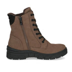 Ankle Boots Nubuck Leather Women's Taupe Lace-Up Side Zip – Casual, Everyday · Werune