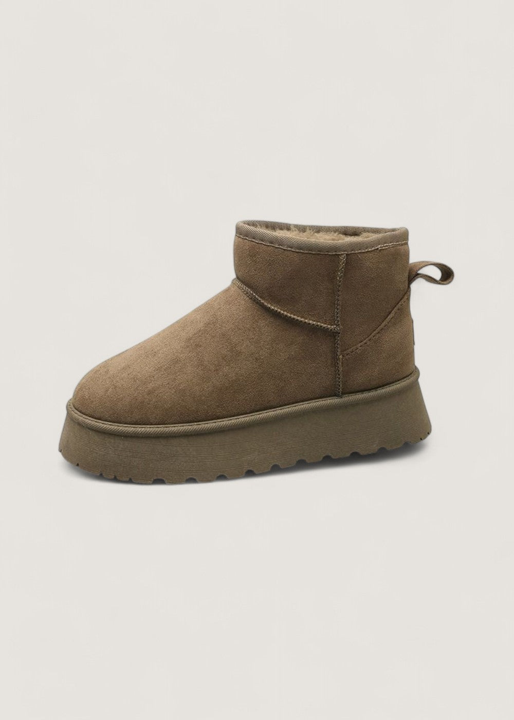 Ankle Boots Suede Fur-Lined Black Women's Platform – Casual, Winter Warm · Werune