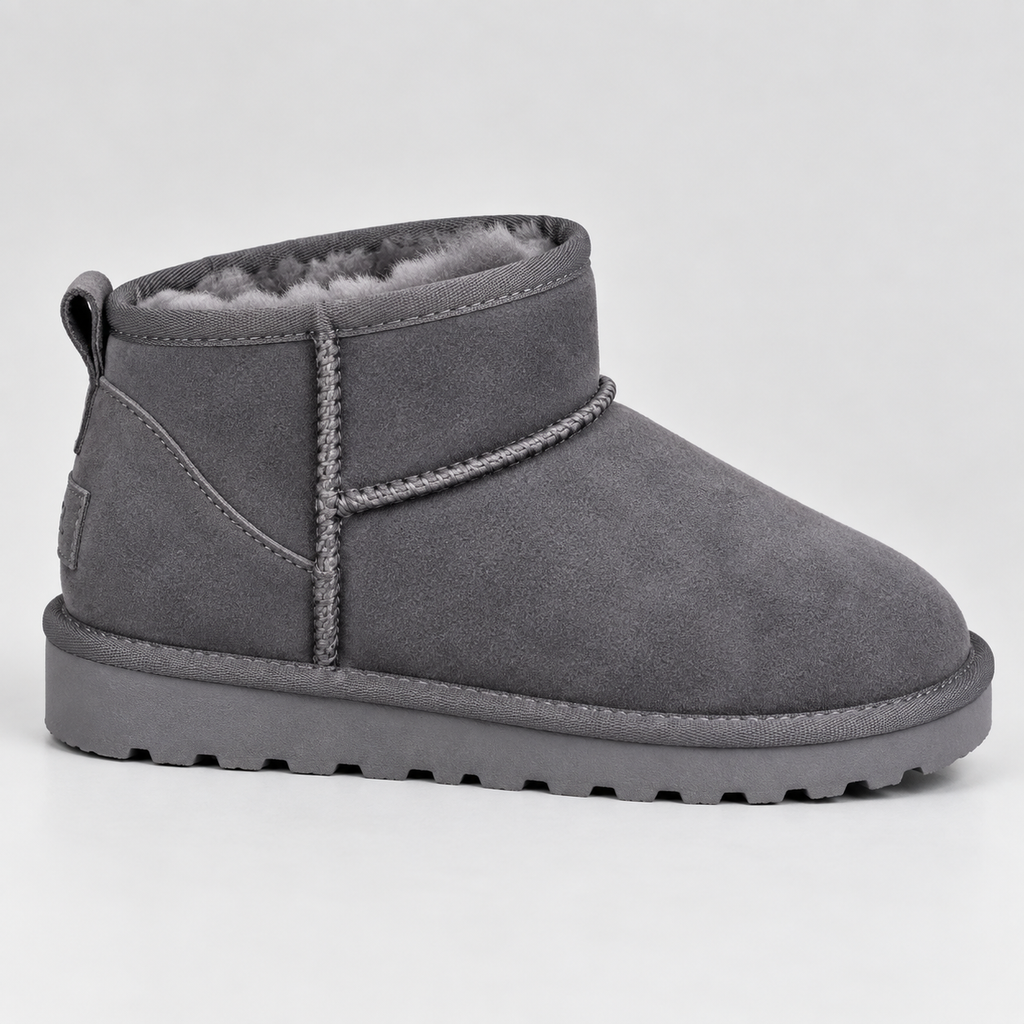 Ankle Boots Suede Fur-Lined Chestnut Women's – Winter, Casual, Everyday, Gift · Werune