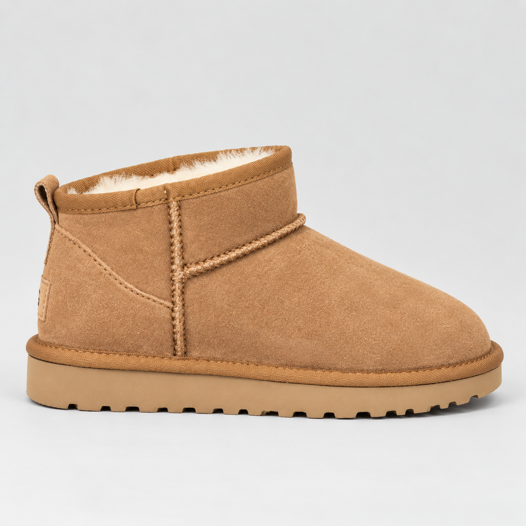 Ankle Boots Suede Fur-Lined Chestnut Women's – Winter, Casual, Everyday, Gift · Werune