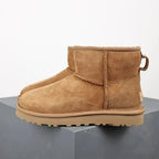 Ankle Boots Suede Fur-Lined Women's Mini Platform – Winter, Casual, Warm, Everyday Comfort