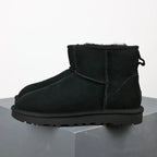 Ankle Boots Suede Fur-Lined Women's Mini Platform – Winter, Casual, Warm, Everyday Comfort